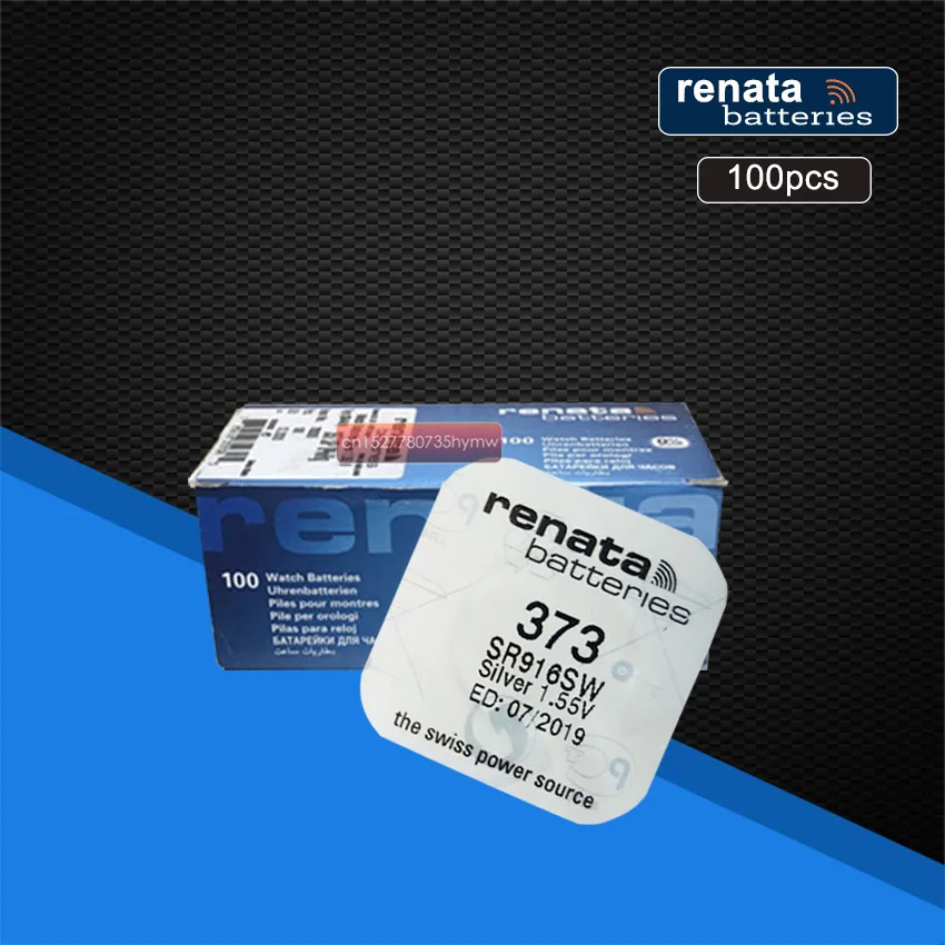 100 упаковка часов renata из оксида серебра 373 SR916SW 916 1 55 в 100% аккумулятор - купить по