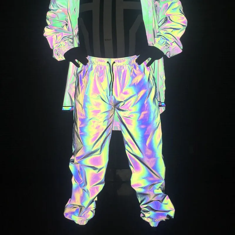 Spring and Autumn Color Reflective Pants Men's Jogging Hip-hop Street Sports Pants Outdoor Luminous Casual Trousers Men Pants
Spring and Autumn Color Reflective Pants Men's Jogging Hip-hop Street Sports Pants Outdoor Luminous Casual Trousers Men Pants