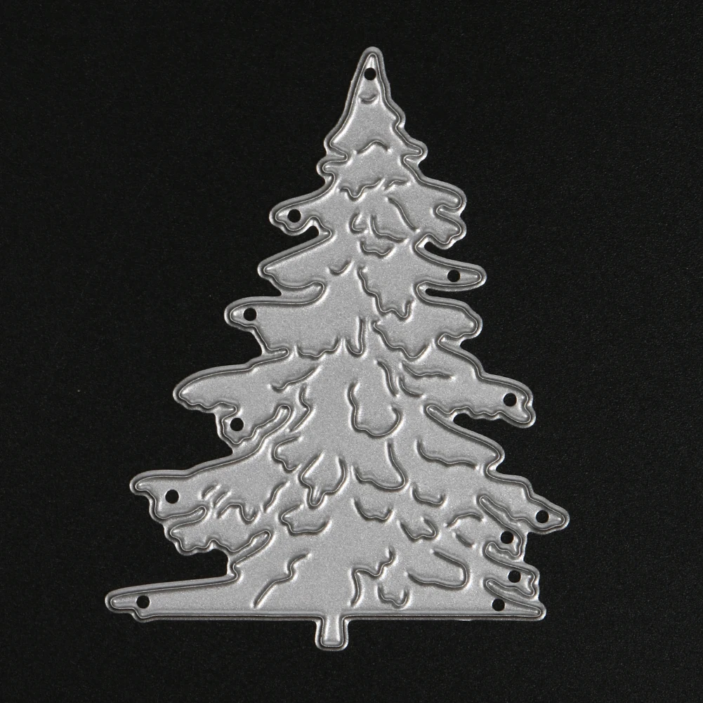 Металлические штампы для высечки новогодней елки 3 шт. папка скрапбукинга