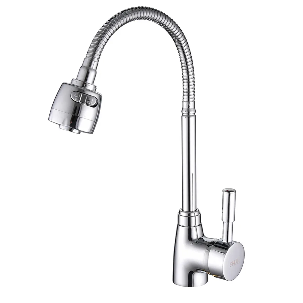 

SHAI Brass Mixer Tap Cold And Hot Water Kitchen Faucet Kitchen Sink Tap Multifunction Brass Body Chrome Sink Faucets SH3201