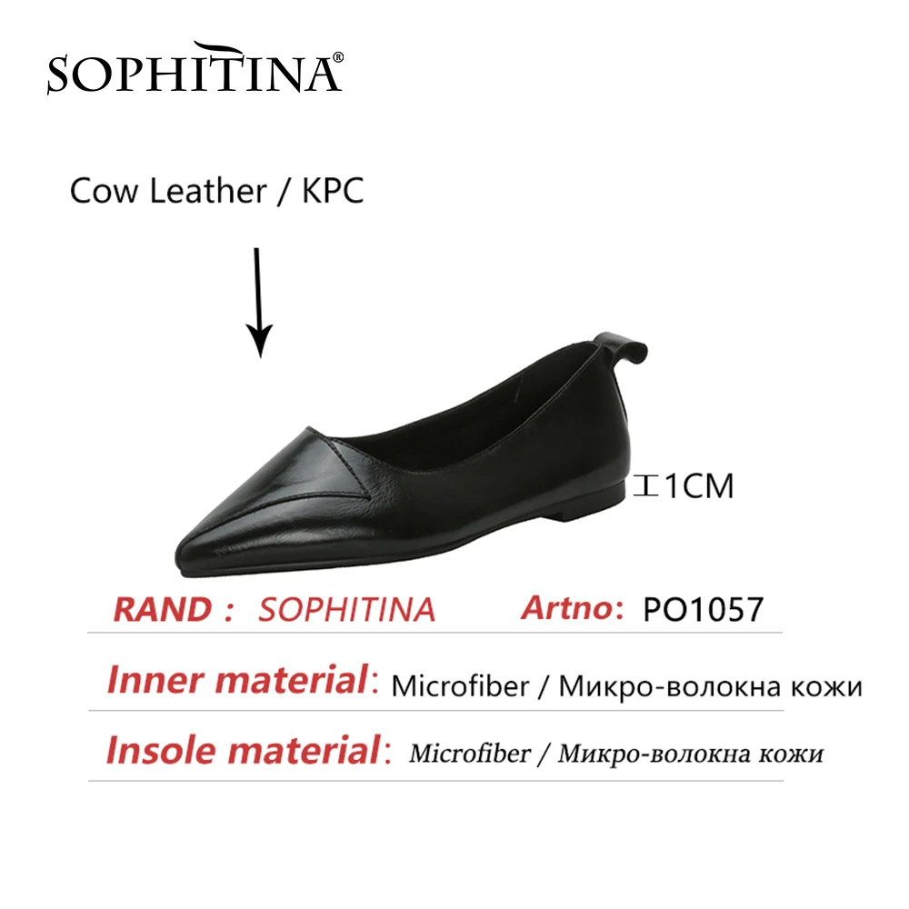 SOPHITINA Flats Woman Shallow Genuine Leather Pointed Toe Concise Fashion Sweet Style Offcie Lady Dress Spring Shoes PO1057
SOPHITINA Flats Woman Shallow Genuine Leather Pointed Toe Concise Fashion Sweet Style Offcie Lady Dress Spring Shoes PO1057