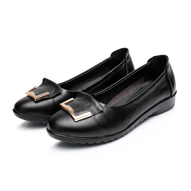 2020 New Spring Flat Shoes Woman Slip on Shallow Women Shoes Metal Buckle Ladies Shoes Solid Genuine Leather Flats Plus Size
2020 New Spring Flat Shoes Woman Slip on Shallow Women Shoes Metal Buckle Ladies Shoes Solid Genuine Leather Flats Plus Size