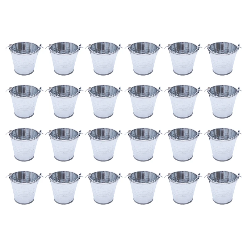 24Pcs Mini Metal Bucket Portable Flower Pot Vases Planters Lovely Candy Box for Wedding Party Home Garden Decoration
24Pcs Mini Metal Bucket Portable Flower Pot Vases Planters Lovely Candy Box for Wedding Party Home Garden Decoration