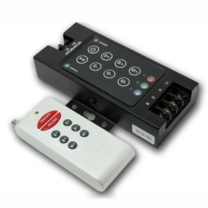 360W 720W Wireless 8Key 3 Channel RGB LED Lighting Controller RF Remote Controller DC12-24V 30A RGB LED Controller
360W 720W Wireless 8Key 3 Channel RGB LED Lighting Controller RF Remote Controller DC12-24V 30A RGB LED Controller