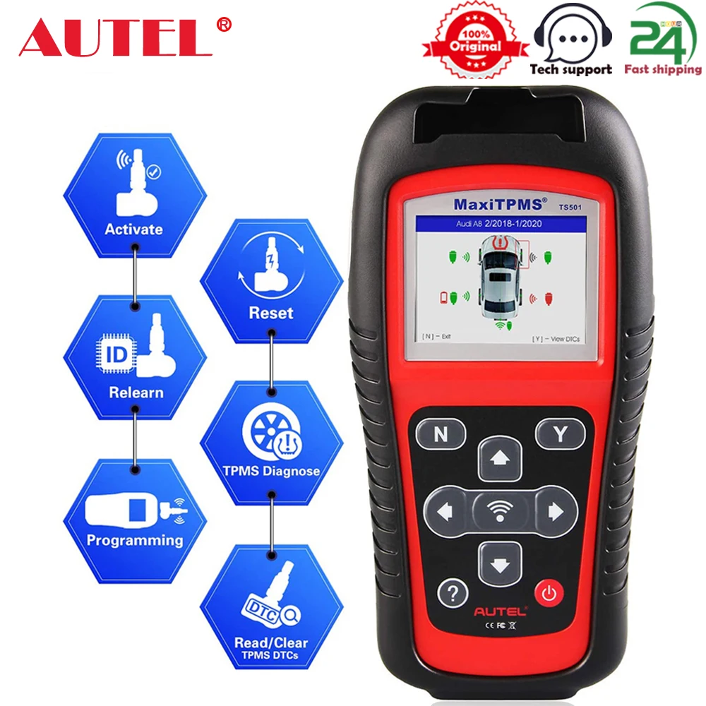 Инструмент давления в шинах AUTEL MaxiTPMS TS501 TPMS Датчик Диагностика OBD 2 диагностика, считывание/очистка TPMS DTC, активация датчика, программа 
Инструмент давления в шинах AUTEL MaxiTPMS TS501 TPMS Датчик Диагностика OBD 2 диагностика, считывание/очистка TPMS DTC, активация датчика, программа