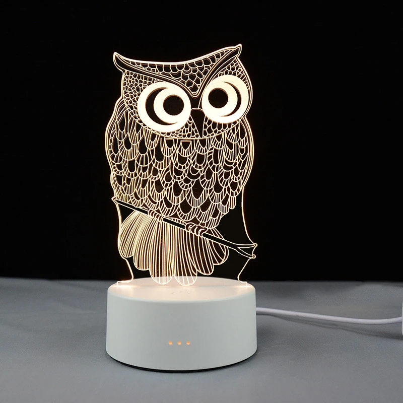 Novelty 3d Night Lights Mysterious Owl Meditation Light Lamp Warm White LED Desk Table Toys for Kids Bedroom Children Gift
Novelty 3d Night Lights Mysterious Owl Meditation Light Lamp Warm White LED Desk Table Toys for Kids Bedroom Children Gift