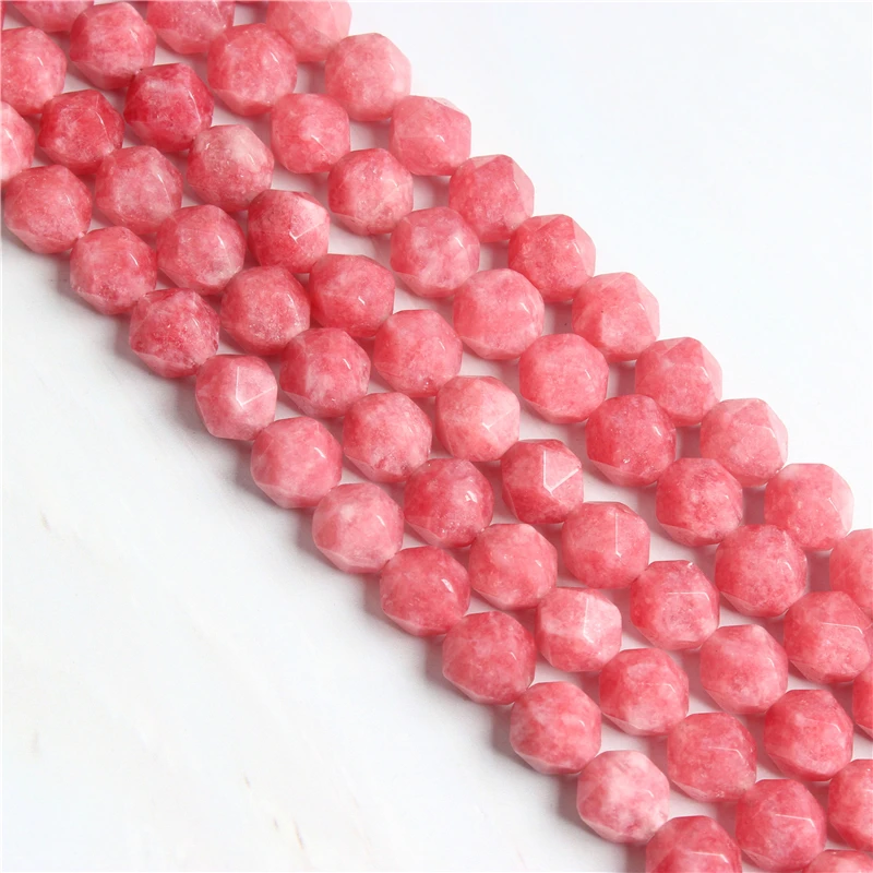 Rhodochrosite Faceted Polygonal Round Beads For Jewelry Making Strand 15" DIY Bracelet Necklace Jewelry Beads Wholesale
Rhodochrosite Faceted Polygonal Round Beads For Jewelry Making Strand 15" DIY Bracelet Necklace Jewelry Beads Wholesale