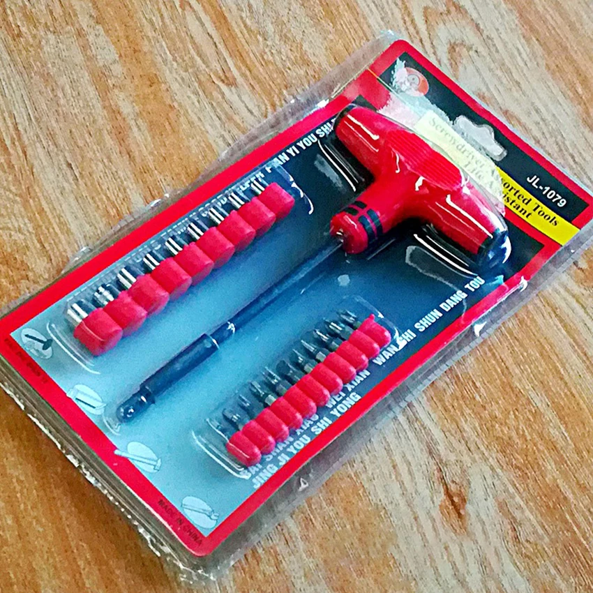 1 Set T-shape Handle Sockets Screwdriver Bits Kit Steel Multi-functional Screwdrivers Combination Hand Repair Tools Accessories
1 Set T-shape Handle Sockets Screwdriver Bits Kit Steel Multi-functional Screwdrivers Combination Hand Repair Tools Accessories