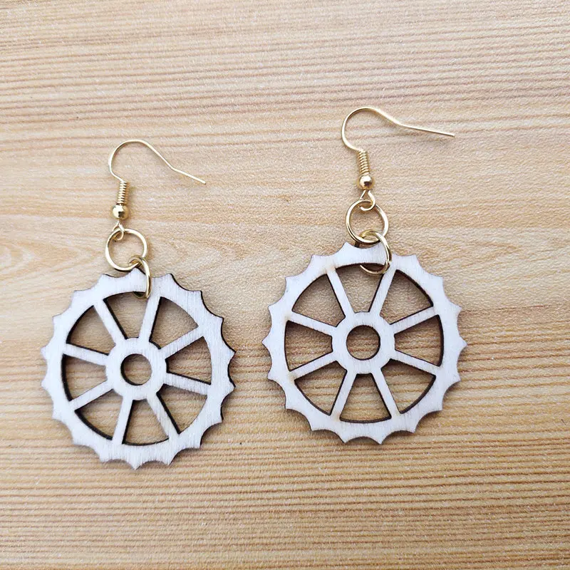 Original Wood Color Gear Drop Earrings Big Circle Round Flower Short Earring Cute Party Gifts For Women Girls Jewelry
Original Wood Color Gear Drop Earrings Big Circle Round Flower Short Earring Cute Party Gifts For Women Girls Jewelry