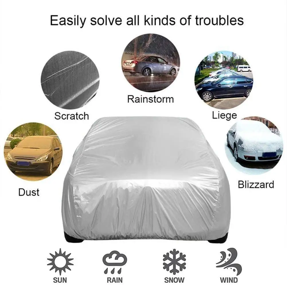 New Universal Car Cover Outdoor Protection Exterior Car Covers Sunshade Waterproof Dustproof Awning For Car Hatchback Auto Sedan
New Universal Car Cover Outdoor Protection Exterior Car Covers Sunshade Waterproof Dustproof Awning For Car Hatchback Auto Sedan