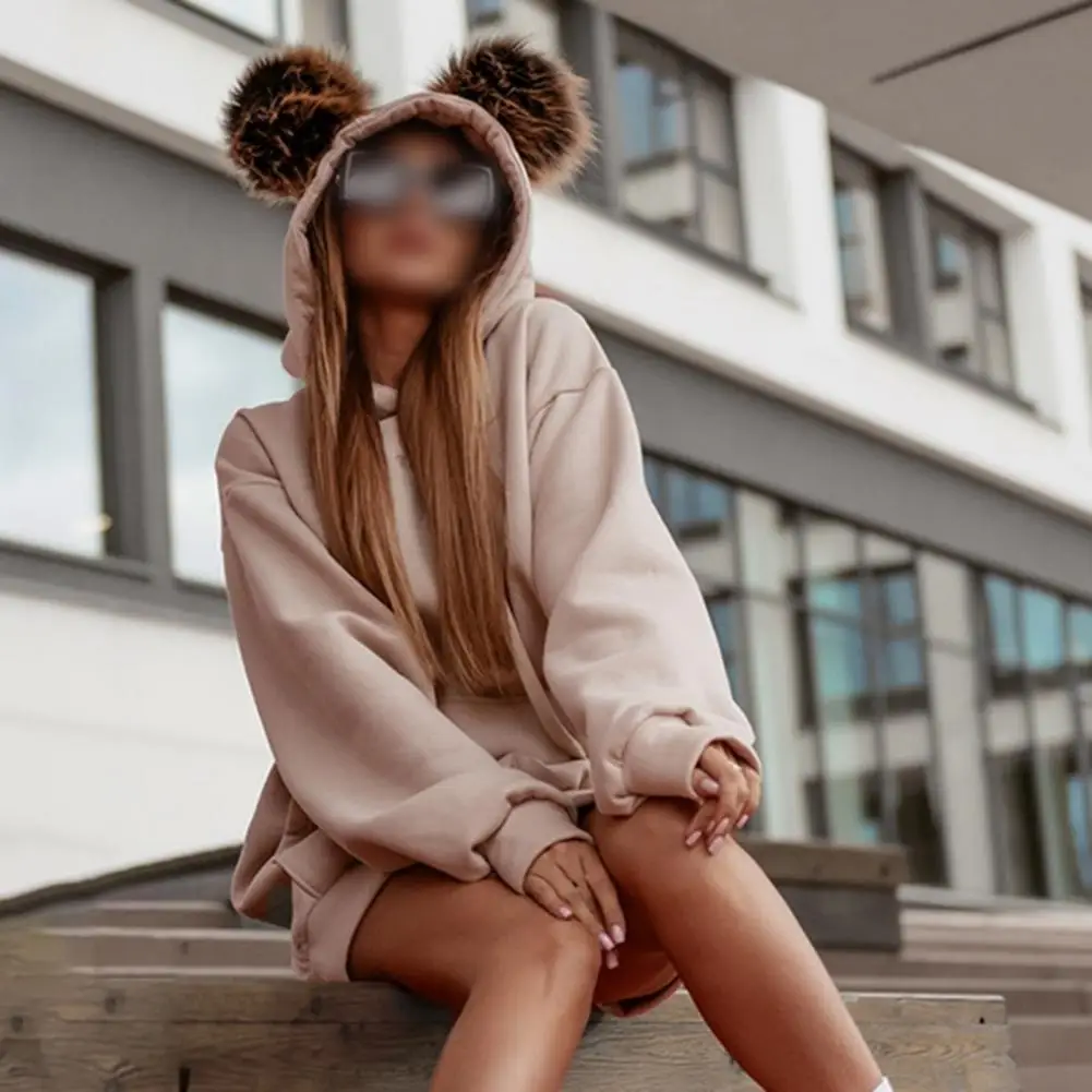 Stylish Hoodie Dress Long Sleeve Lady Dress Loose-fitting Warm Sweatshirt Dress for Party Women Dress
Stylish Hoodie Dress Long Sleeve Lady Dress Loose-fitting Warm Sweatshirt Dress for Party Women Dress