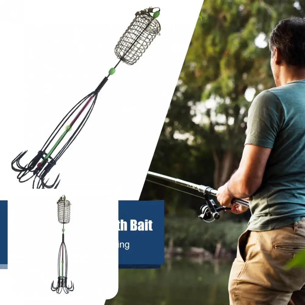 Fish Hook Trap Reusable Convenient Excellent Workmanship Hanging Design Bait Cage Hook
Fish Hook Trap Reusable Convenient Excellent Workmanship Hanging Design Bait Cage Hook