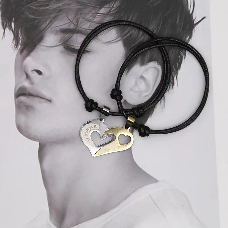 2PC/S Multicolor Stainless Steel Pendant Lovers Bracelet Bts Fashion Adjustable Couple Bracelet For Women Men Charm Jewlery
2PC/S Multicolor Stainless Steel Pendant Lovers Bracelet Bts Fashion Adjustable Couple Bracelet For Women Men Charm Jewlery