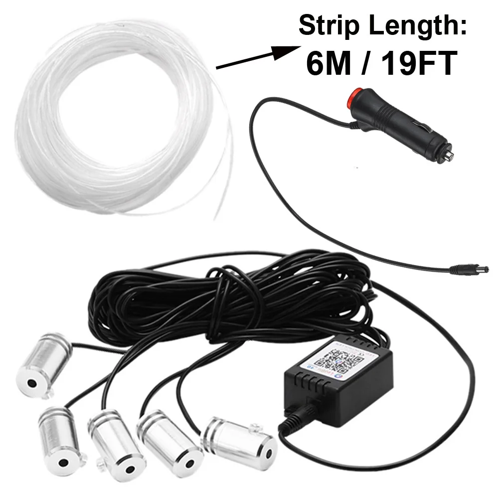 6M 5LED Car Interior Atmosphere Strip Light RGB APP Cigarette Fiber Optic Neon Car Lights Decorative Lamp Interior Accessories
6M 5LED Car Interior Atmosphere Strip Light RGB APP Cigarette Fiber Optic Neon Car Lights Decorative Lamp Interior Accessories