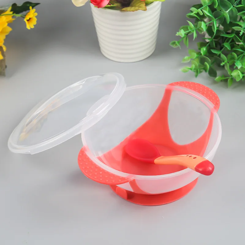 Baby Suction Cup Bowl with Temperature Sensing Spoon Child Training Bowl Baby Bowls Set
Baby Suction Cup Bowl with Temperature Sensing Spoon Child Training Bowl Baby Bowls Set
