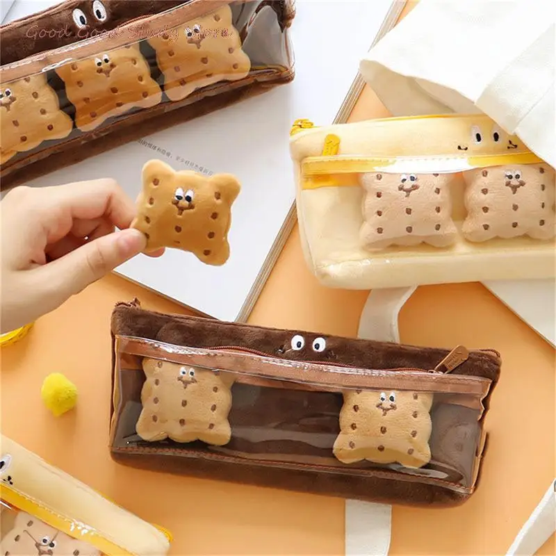 Biscuit Pencil Case Kawaii Pencil Bags Cute Japanese Stationery Brooch Pen Case School Supplies Plush Girls School Pencil Cases
Biscuit Pencil Case Kawaii Pencil Bags Cute Japanese Stationery Brooch Pen Case School Supplies Plush Girls School Pencil Cases