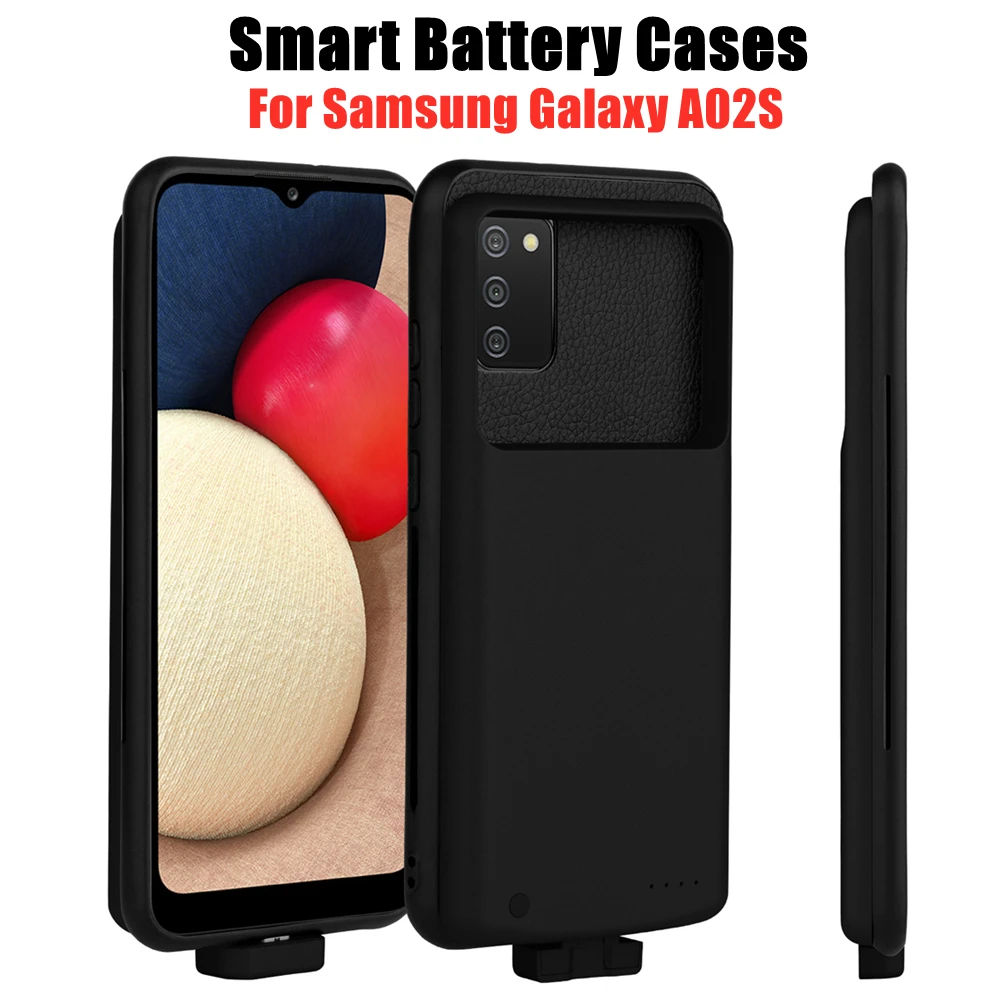 Battery Charger Cases For Samsung Galaxy A02S Battery Case 5000mAh Magnetic Charging Cover For Samsung A02s Powerbank Case 
Battery Charger Cases For Samsung Galaxy A02S Battery Case 5000mAh Magnetic Charging Cover For Samsung A02s Powerbank Case