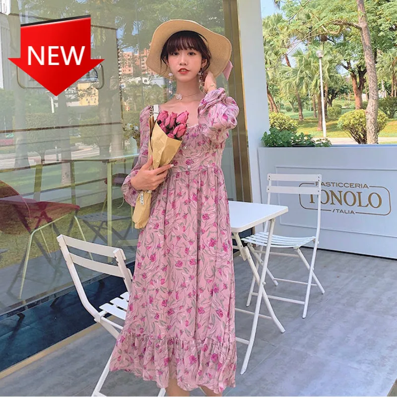 korean fashion Pink Elegant Floral Dress Midi Dress Female Casual designer Korean sweet Dress Women Autumn Print Chiffon Party
korean fashion Pink Elegant Floral Dress Midi Dress Female Casual designer Korean sweet Dress Women Autumn Print Chiffon Party