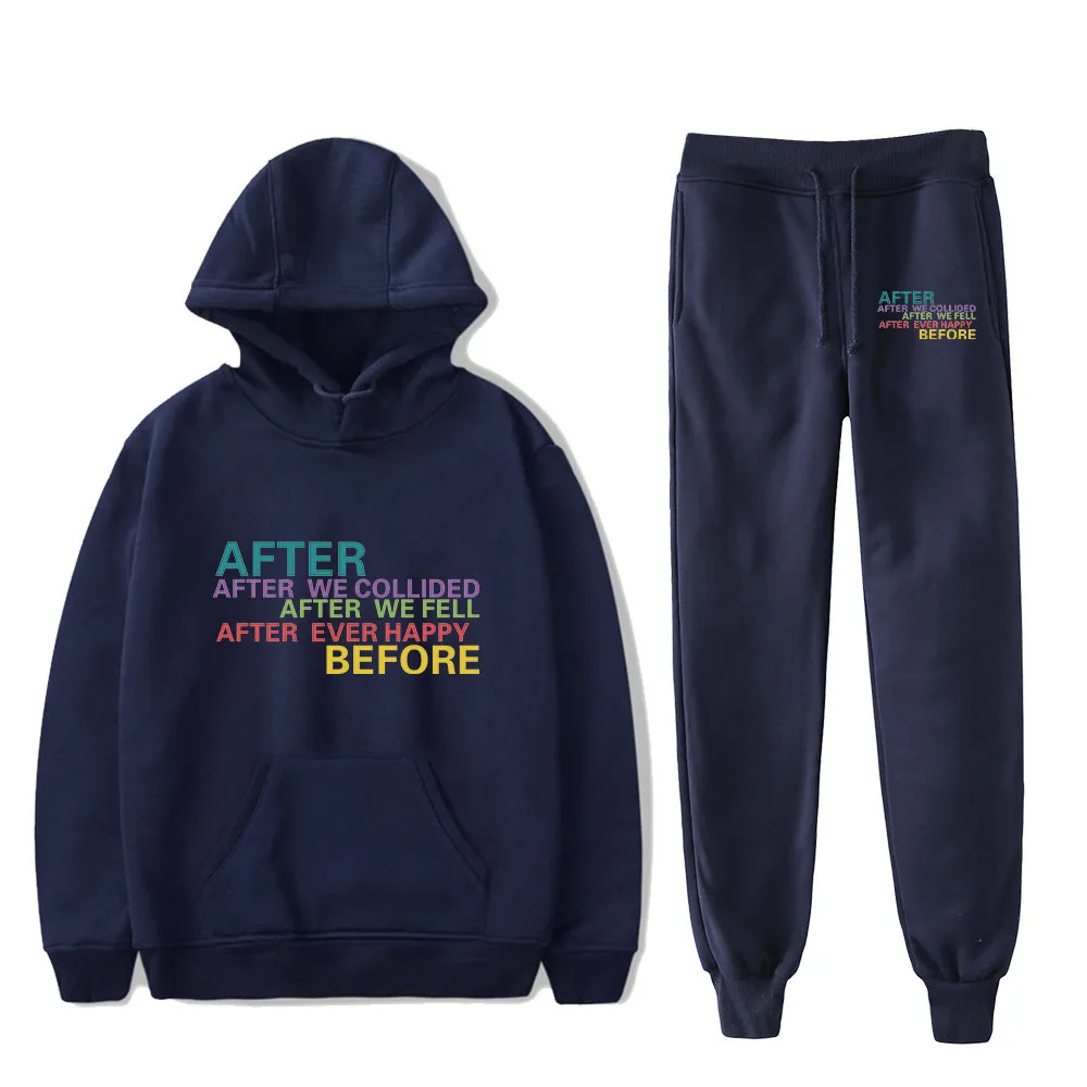 After we collided sweatshirt two-piece sportswear long-sleeved hoodie + jogging pants Harajuku streetwear and pants unisex suit
After we collided sweatshirt two-piece sportswear long-sleeved hoodie + jogging pants Harajuku streetwear and pants unisex suit