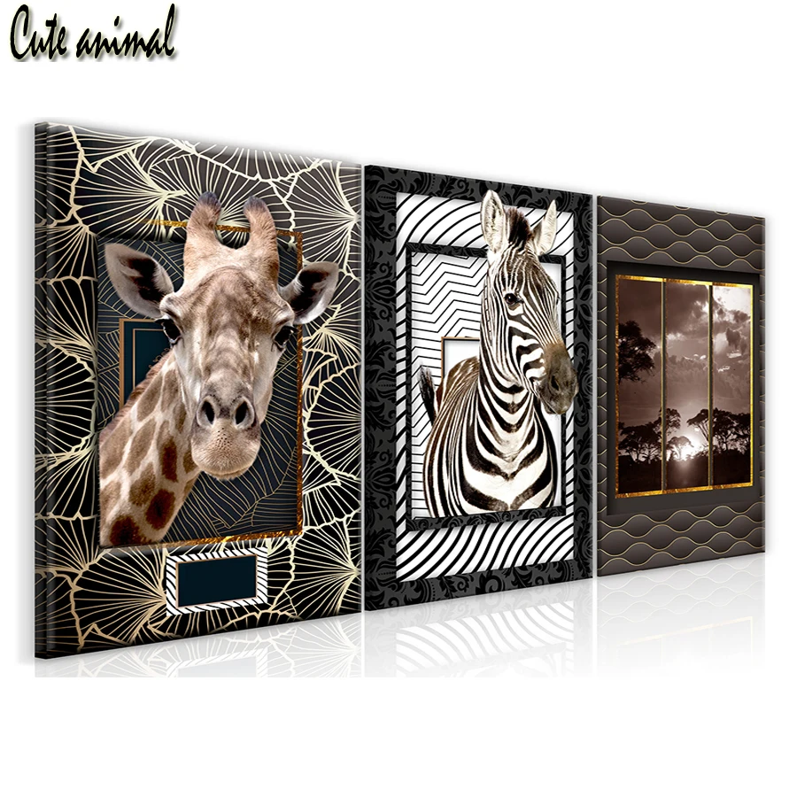 3 PCS Full Square round 5D DIY Diamond Painting African animal zebra giraffe Cross Stitch Rhinestone Mosaic Painting Home Decor
3 PCS Full Square round 5D DIY Diamond Painting African animal zebra giraffe Cross Stitch Rhinestone Mosaic Painting Home Decor