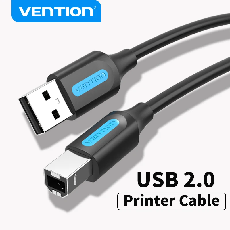 Кабель USB-B/USB 2.0 Vention для подключения принтера Canon Epson HP ZJiang |