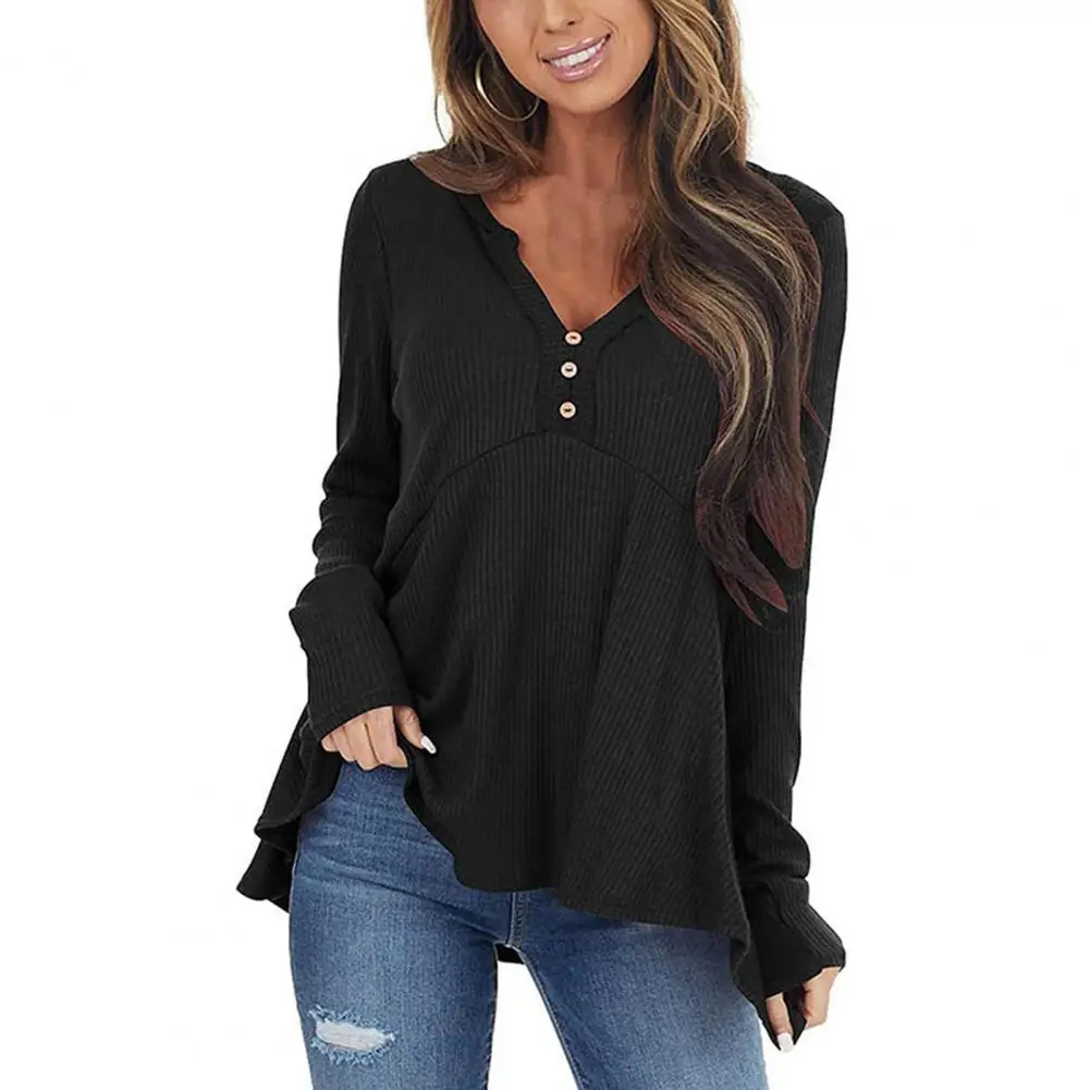 New Women Casual Blouse Solid Color V Neck Autumn Vintage Loose Long Sleeve Buttons T-shirt Pullover Tunic Tops Streetwear
New Women Casual Blouse Solid Color V Neck Autumn Vintage Loose Long Sleeve Buttons T-shirt Pullover Tunic Tops Streetwear