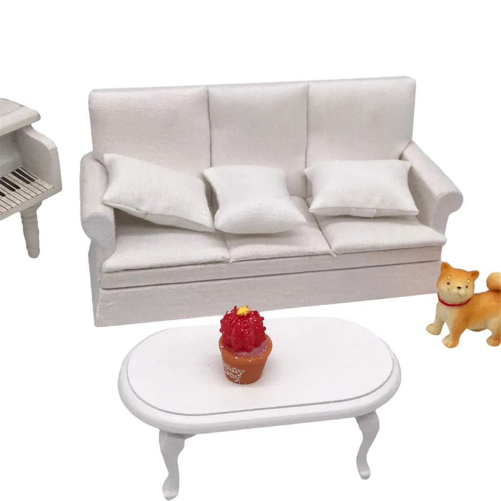 Мягкий диван для кукол мини мебель игрушки кукольный домик ролевые игры девочек
