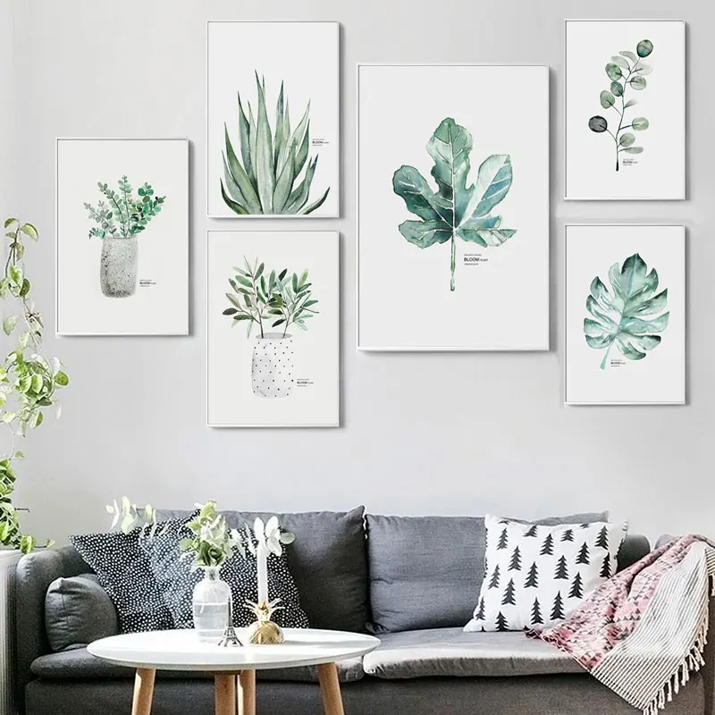 Green Plant Leaves Wall Art Printings Potted Plants Nordic Canvas Painting and Posters for Living Room Pictures Home Decor
Green Plant Leaves Wall Art Printings Potted Plants Nordic Canvas Painting and Posters for Living Room Pictures Home Decor