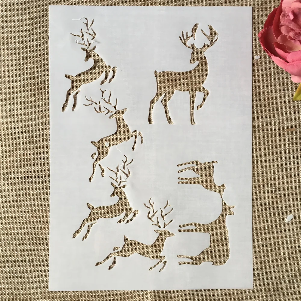 29cm A4 Run Deer DIY Layering Stencils Wall Painting Scrapbook Coloring Embossing Album Decorative Template 
29cm A4 Run Deer DIY Layering Stencils Wall Painting Scrapbook Coloring Embossing Album Decorative Template