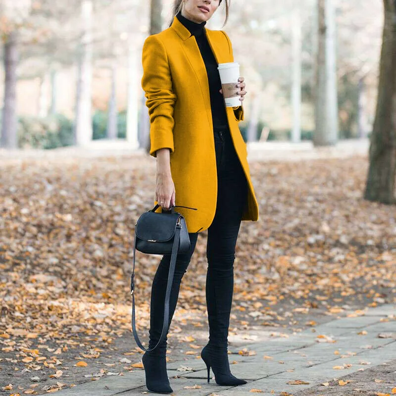 2020 Winter New Korean Wool Coat Women Long Sleeve Outwear Woman's Fashion Stand Collar Woolen Coat Casual Elegant Lady Overcoat
2020 Winter New Korean Wool Coat Women Long Sleeve Outwear Woman's Fashion Stand Collar Woolen Coat Casual Elegant Lady Overcoat