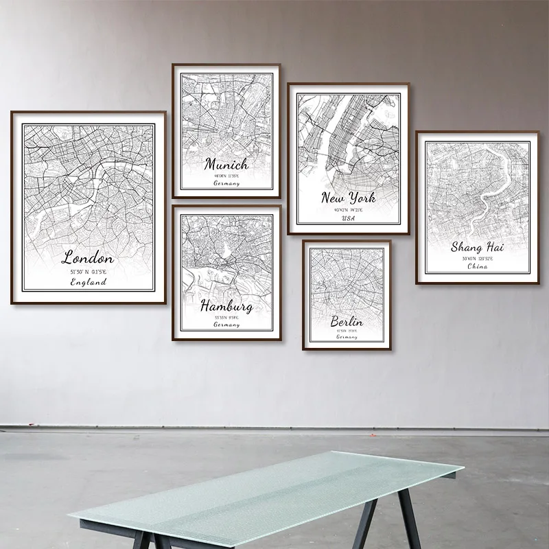 Minimalist World Famous City Berlin Map Canvas Painting Black White Wall Art Poster Print Living Room Home Decorative Pictures
Minimalist World Famous City Berlin Map Canvas Painting Black White Wall Art Poster Print Living Room Home Decorative Pictures
