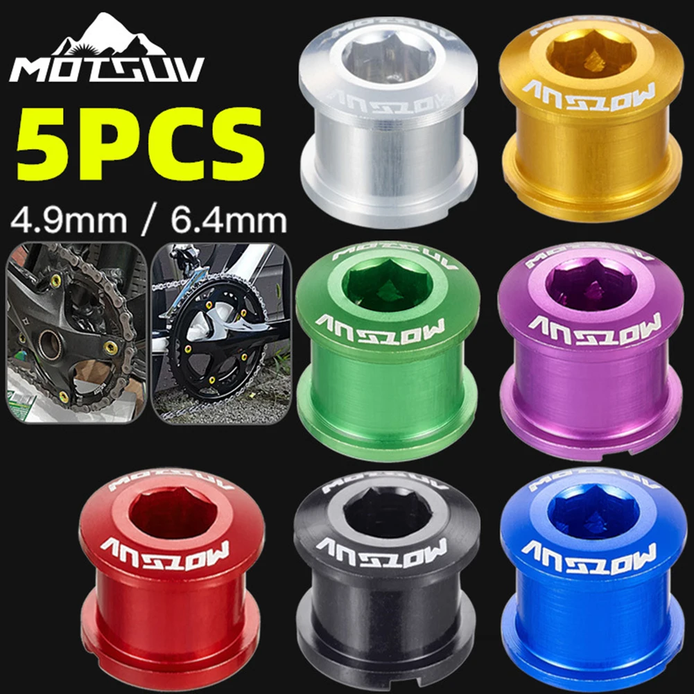 5Pcs MTB Bicycle Chainwheel Screws 4.9/6.4mm Aluminum Cycling Chainring Wheel Bolt Road Bike Disc Screws For Crankset Parts
5Pcs MTB Bicycle Chainwheel Screws 4.9/6.4mm Aluminum Cycling Chainring Wheel Bolt Road Bike Disc Screws For Crankset Parts