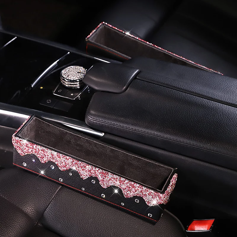 Car Seat Crystal Rhinestone Crevice Storage Box Auto Organizer Gap Slit Filler Holder for Wallet Phone Pocket Car Accessories
Car Seat Crystal Rhinestone Crevice Storage Box Auto Organizer Gap Slit Filler Holder for Wallet Phone Pocket Car Accessories