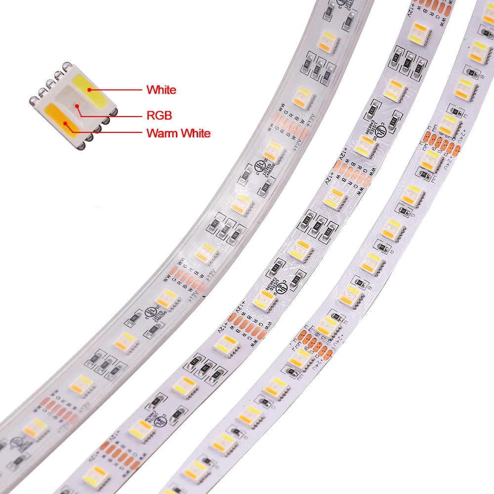 5 in 1 RGB CCT LED Strip Light 5M 12V 24V Flexible LED Tape SMD 5050 30/60/90LEDs Ribbon Waterproof RGB Light Rope Home Decor
5 in 1 RGB CCT LED Strip Light 5M 12V 24V Flexible LED Tape SMD 5050 30/60/90LEDs Ribbon Waterproof RGB Light Rope Home Decor