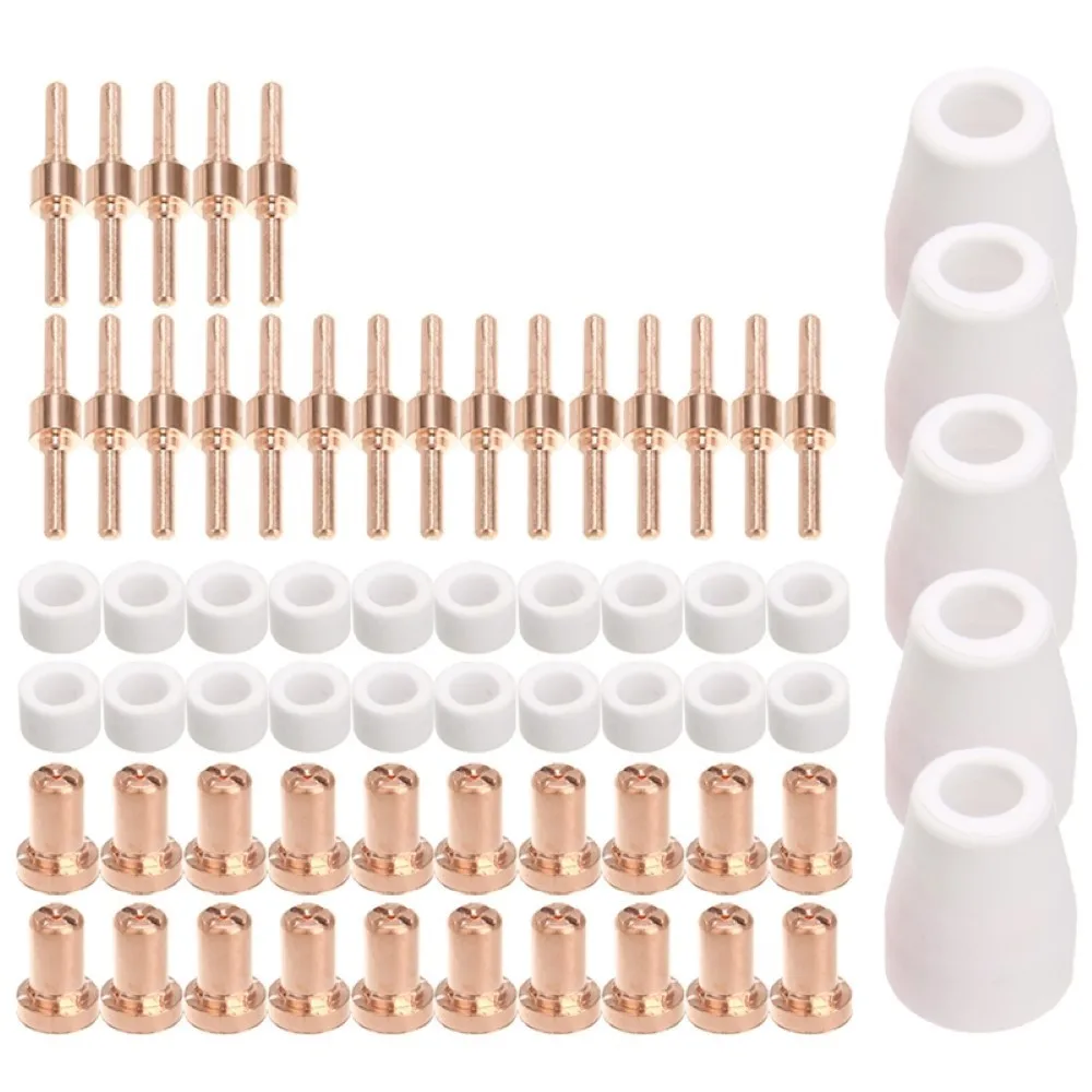 65pcs Plasma Cutter Tip Electrodes Nozzles Kit Consumable Replacement Accessories For PT31 CUT 30 40 50 Cutter Welding Tools
65pcs Plasma Cutter Tip Electrodes Nozzles Kit Consumable Replacement Accessories For PT31 CUT 30 40 50 Cutter Welding Tools