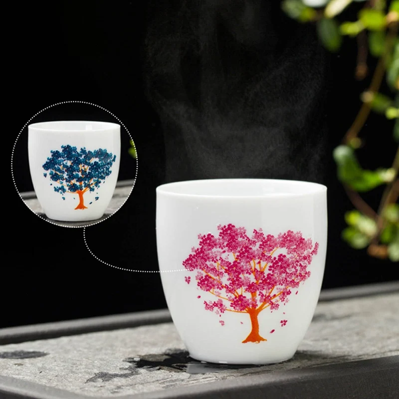 Japanese Magic Sakura Cup Cold Temperature Color Changing Flower display Sake Cup Ceramic Kung Fu Tea Cup Creative Tableware
Japanese Magic Sakura Cup Cold Temperature Color Changing Flower display Sake Cup Ceramic Kung Fu Tea Cup Creative Tableware