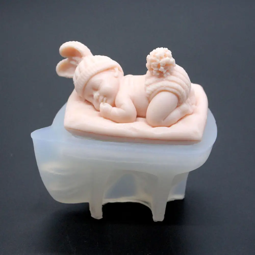 3D Sleeping Baby Silicone Chocolate Candy Fondant Mold For Epoxy Handmade Soap Candle Making Kit Resin Mould Gypsum Frm 
3D Sleeping Baby Silicone Chocolate Candy Fondant Mold For Epoxy Handmade Soap Candle Making Kit Resin Mould Gypsum Frm