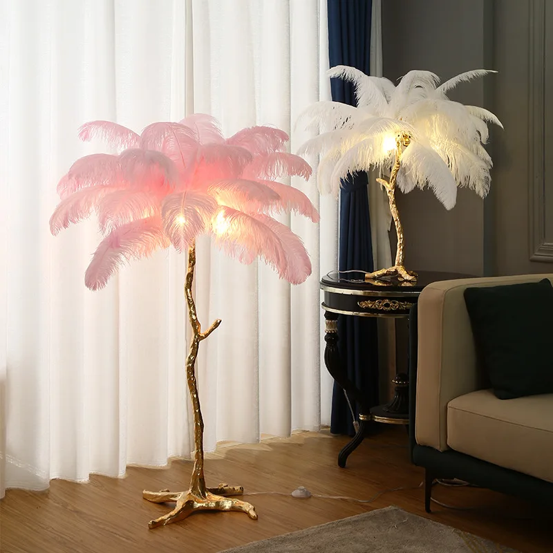 Nordic Luxury Ostrich Feather Floor Lamp Resin Brass Gold Modern Standing Lamp for Living Room Villa Tripot Decorative Lighting
Nordic Luxury Ostrich Feather Floor Lamp Resin Brass Gold Modern Standing Lamp for Living Room Villa Tripot Decorative Lighting