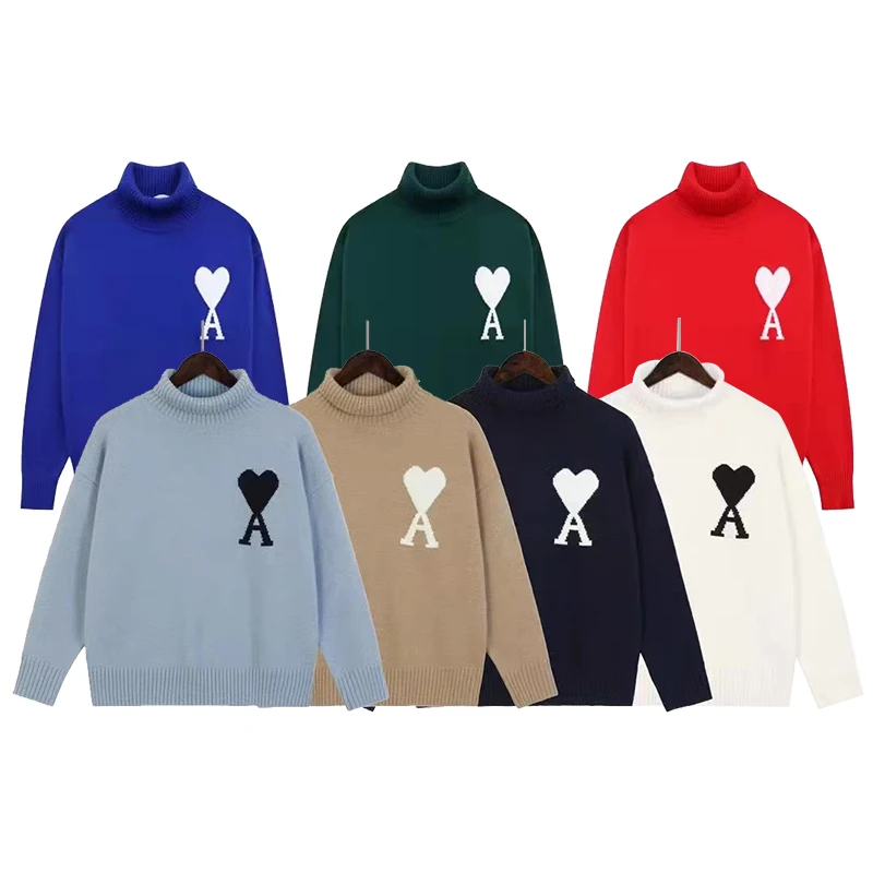 RAMIVOX 2022 New AMI Luxury love Women's turtleneck fashion Harajuku jumper Cashmere knitwear couple pullove
RAMIVOX 2022 New AMI Luxury love Women's turtleneck fashion Harajuku jumper Cashmere knitwear couple pullove