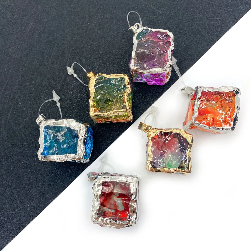 Natural Stone Crystal Pendant Necklace Colorful Square Reiki Stone Suitable for DIY Jewelry Accessories Healing Stone Jewelry
Natural Stone Crystal Pendant Necklace Colorful Square Reiki Stone Suitable for DIY Jewelry Accessories Healing Stone Jewelry