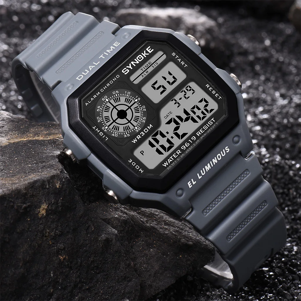 SYNOKE Men's Watches Fashion Sports Watch Waterproof LED Male Digital Watches Men Alarm Electronic Clock Montre Homme Relojes
SYNOKE Men's Watches Fashion Sports Watch Waterproof LED Male Digital Watches Men Alarm Electronic Clock Montre Homme Relojes