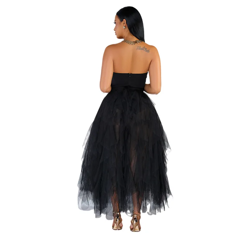 Women Ball Gown Strapless Dresses Gorgeous Mesh A-Line Ankle Length Dress Street Wear Fashion Show Female's Party 2021 Summer
Women Ball Gown Strapless Dresses Gorgeous Mesh A-Line Ankle Length Dress Street Wear Fashion Show Female's Party 2021 Summer