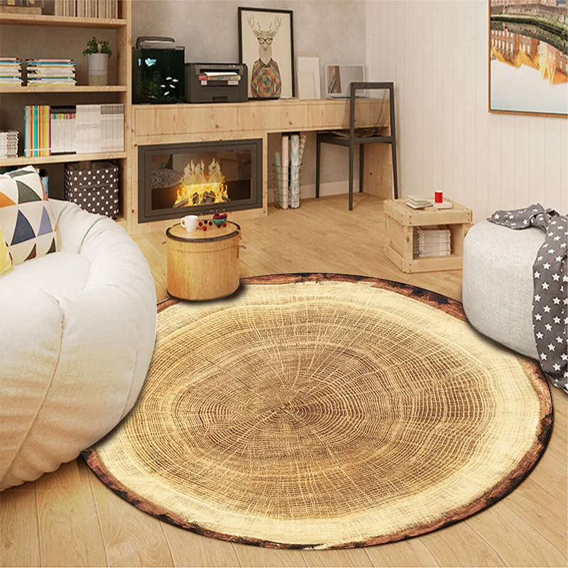 Mat Home Entrance Doormat Bedroom Bedside Wood Grain Pattern Decoration Floor Carpet Hallway Bathroom Anti-Slip Round Rug
Mat Home Entrance Doormat Bedroom Bedside Wood Grain Pattern Decoration Floor Carpet Hallway Bathroom Anti-Slip Round Rug