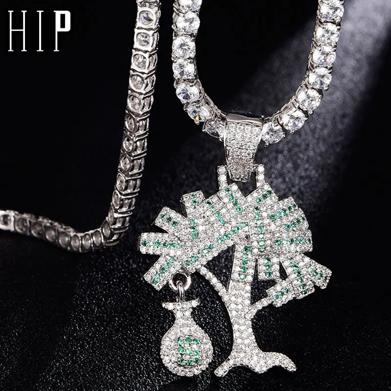 Hip Hop Bling CZ US Dollar Money Tree Iced Out Cubic Zircon Necklaces & Pendants For Men Jewelry Charm Tennis Chain
Hip Hop Bling CZ US Dollar Money Tree Iced Out Cubic Zircon Necklaces & Pendants For Men Jewelry Charm Tennis Chain