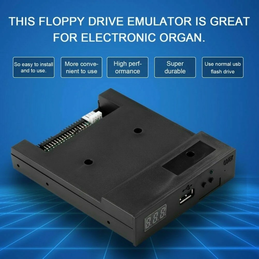 SFR1M44-U100K Black 3.5 Inch MFM Floppy Disk Drive To USB Emulator Simulation 1.44MB
SFR1M44-U100K Black 3.5 Inch MFM Floppy Disk Drive To USB Emulator Simulation 1.44MB
