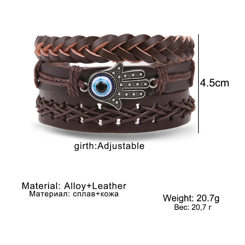 IFMIA Vintage Adjustable Handmade Multilayer Leather Bracelet Set Men Boho Wrap Fatima Bracelet Bangles Fashion Palm Jewelry New
IFMIA Vintage Adjustable Handmade Multilayer Leather Bracelet Set Men Boho Wrap Fatima Bracelet Bangles Fashion Palm Jewelry New