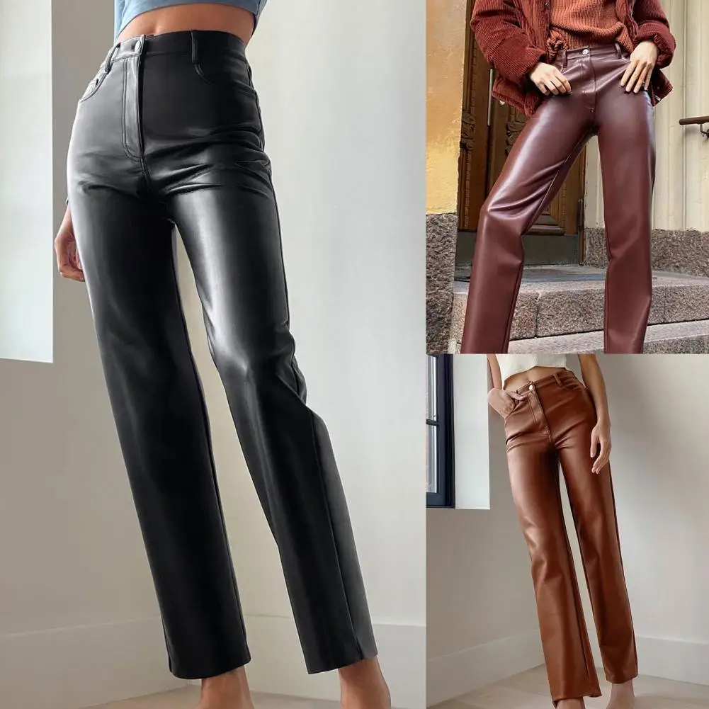 Lady Pants Solid Color Faux Feather Vintage High Waist Smooth Straight Leg Pants for Daily Wear
Lady Pants Solid Color Faux Feather Vintage High Waist Smooth Straight Leg Pants for Daily Wear