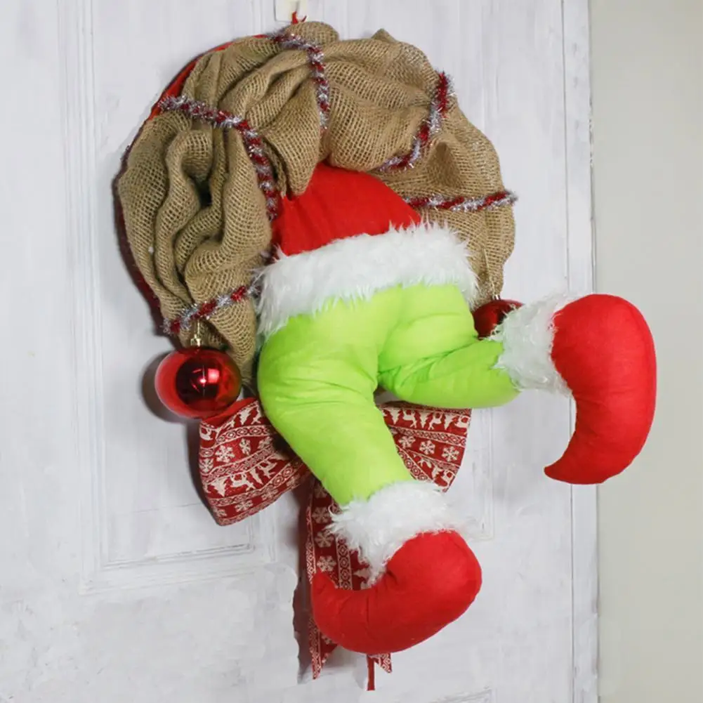 Christmas thief Burlap wreath creative front door decoration Christmas home decoration props Xmas Ornament for Christmas
Christmas thief Burlap wreath creative front door decoration Christmas home decoration props Xmas Ornament for Christmas