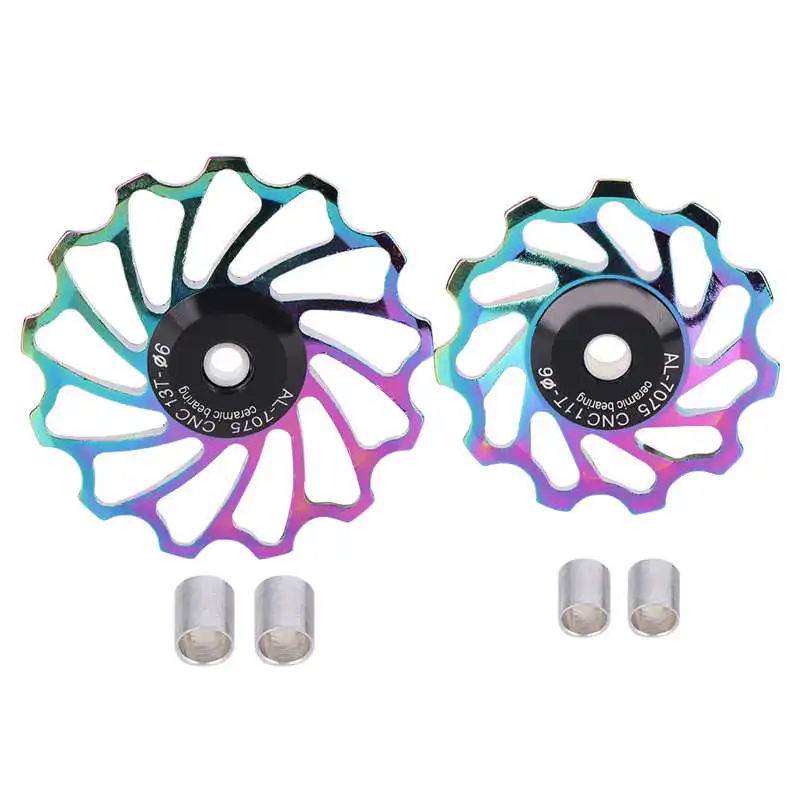 11T/13T Mountain Bike Ceramics Pulley Aluminium Alloy MTB Rear Derailleur Pulley Transmission Bearings Cycling Accessories
11T/13T Mountain Bike Ceramics Pulley Aluminium Alloy MTB Rear Derailleur Pulley Transmission Bearings Cycling Accessories