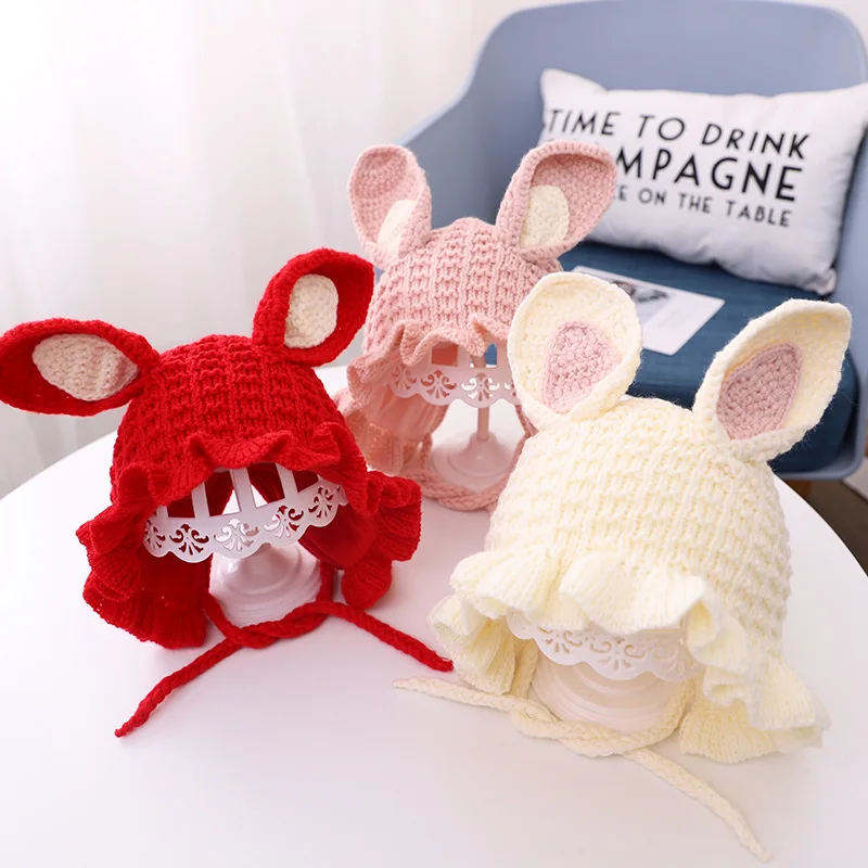 Infant Baby Knit Hats Soft Cute Beanie Hat Winter Rabbit Ears Bonnet with Chin Strap Solid Color Winter Warm Accessories Caps32
Infant Baby Knit Hats Soft Cute Beanie Hat Winter Rabbit Ears Bonnet with Chin Strap Solid Color Winter Warm Accessories Caps32